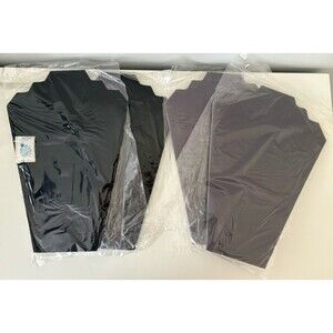 4 Pcs Foldable Velvet Necklace Display Portable Jewelry Easel Stand Black & Gray